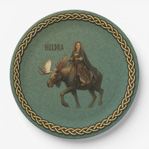 Norse Huldra Forest Woman Paper Plates