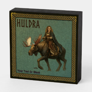 Norse Huldra Forest Woman Wooden Box Sign