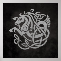 Norse Mythic Horse Knot Design