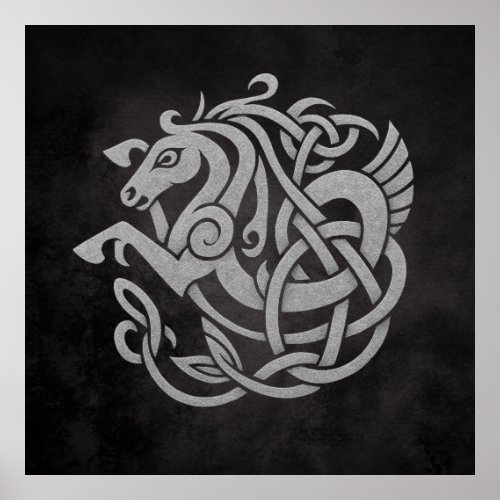 Norse Mythic Horse Knot Design