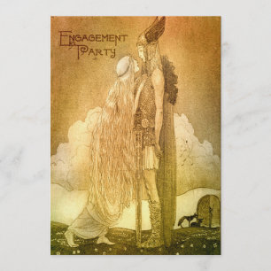 Norse Mythology Engagement Party Custom Invitation