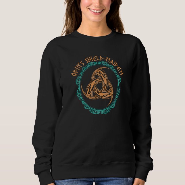 Norse Mythology Odin's Shield Maiden Gjallarhorn V Sweatshirt (Front)