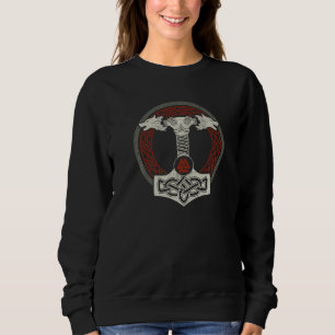 Norse Mythology Wolf Thor Valknut Celtic Symbol Vi Sweatshirt