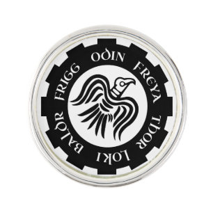 Norse Raven Banner Lapel Pin