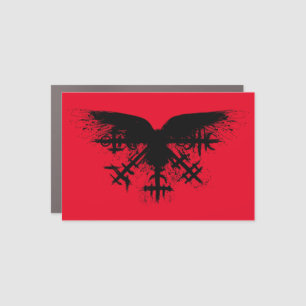 Norse Raven Compass Car Magnet