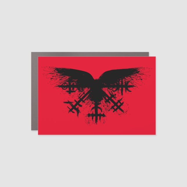 Norse Raven Compass Car Magnet (Front)