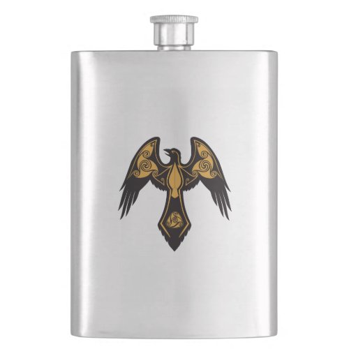 Norse Raven Flask