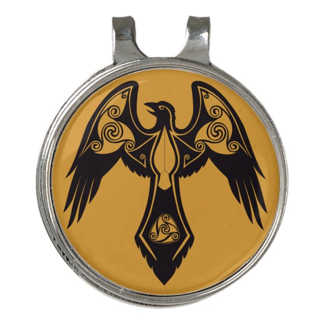 Norse Raven Golf Hat Clip (Front)