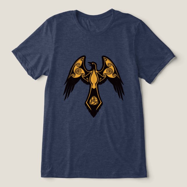 Norse Raven Tri-Blend Shirt (Design Front)