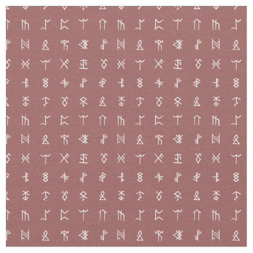 Norse Runes Symbol Pattern Fabric
