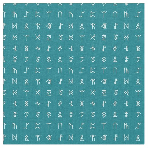 Norse Runes Symbol Pattern Fabric 