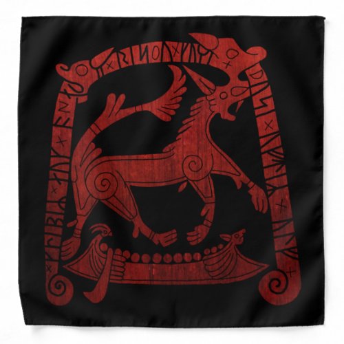 Norse runic design bandana
