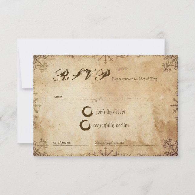 Norse Saga Viking RSVP Response Card (Front)
