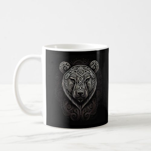Norse Style Bear Tattoo Viking Ursa Wildlife Anima Coffee Mug