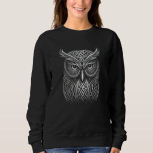 Norse Style Viking Owl Tattoo Wildlife Animal V 18 Sweatshirt