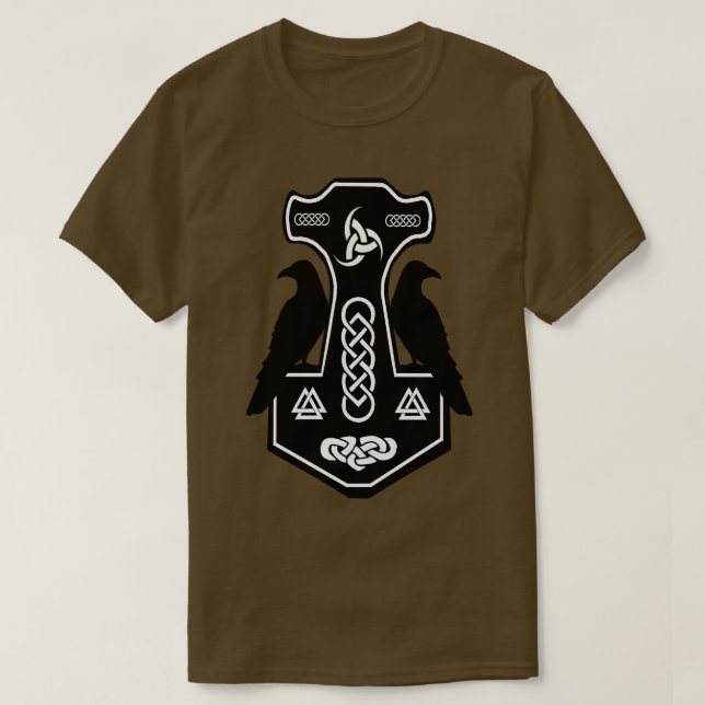 Norse Thors Hammer T-Shirt (Design Front)