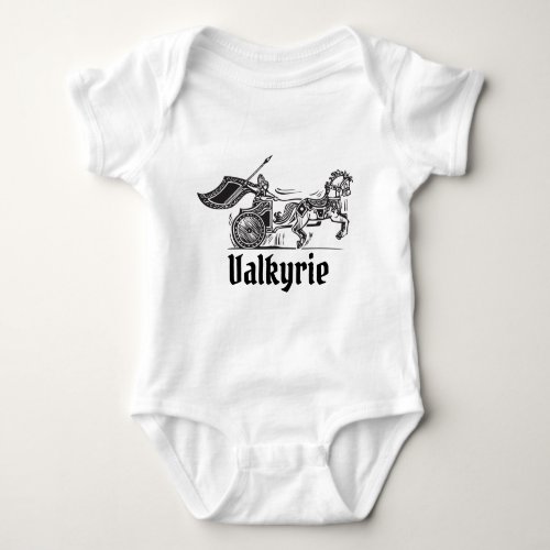 Norse Valkyrie riding a chariot Baby Bodysuit