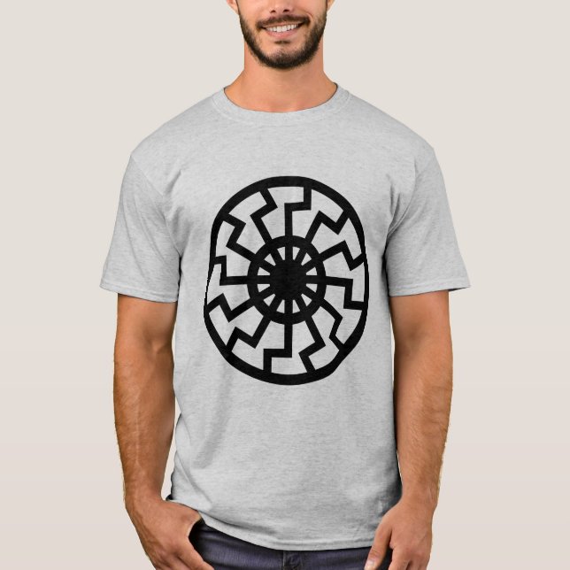 Norse Viking Esoteric Sun Wheel  T-Shirt (Front)