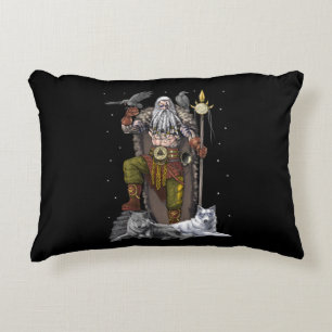 Norse Viking God Odin Accent Pillow