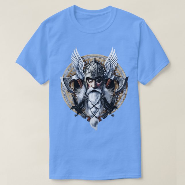 Norse Viking God Odin T-Shirt (Design Front)