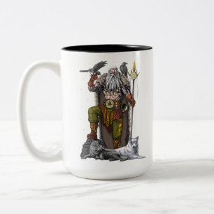 Norse Viking God Odin Two-Tone Coffee Mug