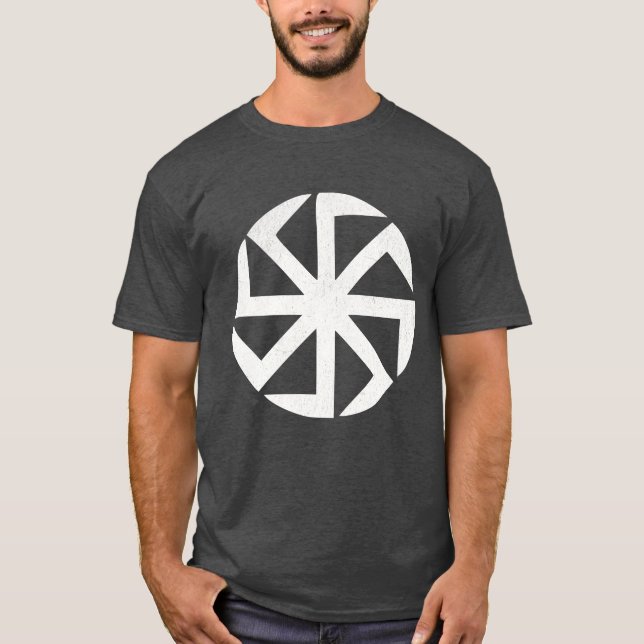 Norse Viking Pagan Wicca Esoteric Sun Wheel  T-Shirt (Front)