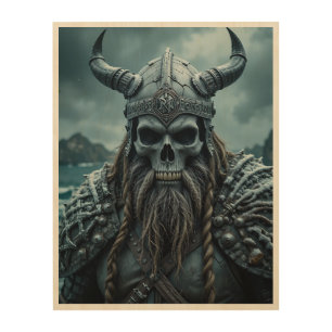 Norse Viking Poster with Horned Helmet