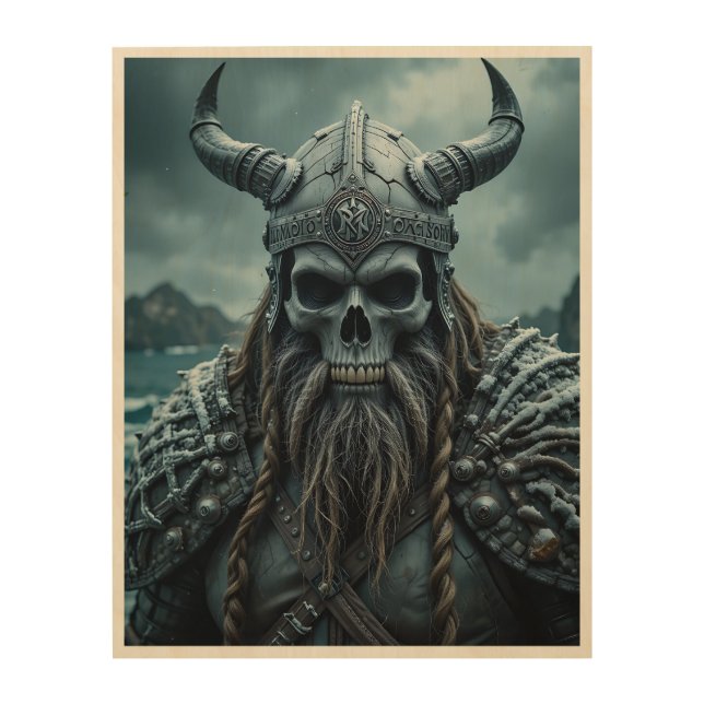 Norse Viking Poster with Horned Helmet (Front)