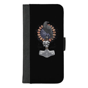 Norse Viking Raven Hammer iPhone 8/7 Plus Wallet Case