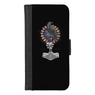 Norse Viking Raven Hammer iPhone 8/7 Wallet Case