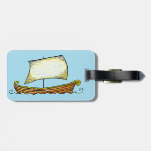 Norse Viking Ship Luggage Tag