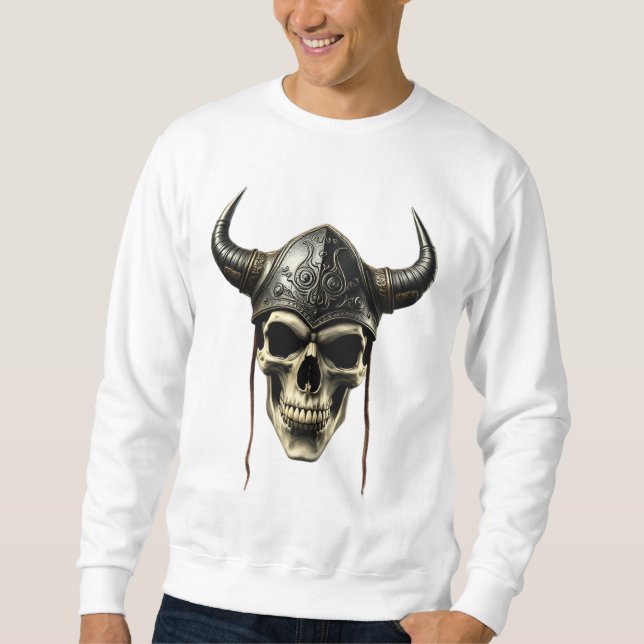 Norse Viking Skull Sweatshirt (Front)