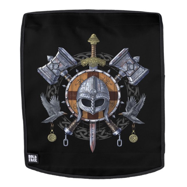 Norse Viking Warrior Armory Backpack (Removable Face)