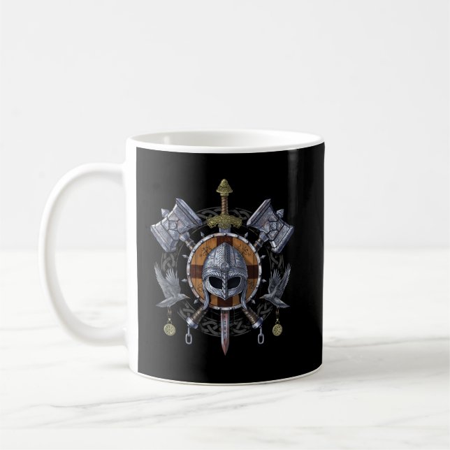 Norse Viking Warrior Armory Coffee Mug (Left)