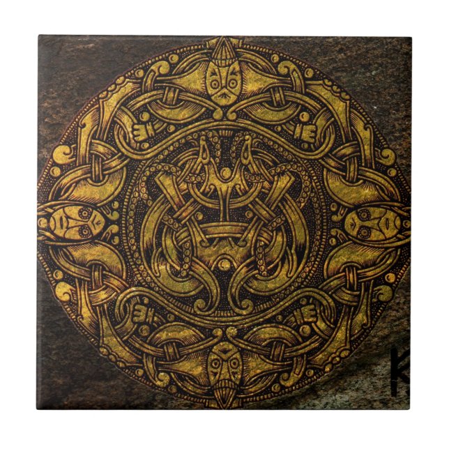 NORSE VINTAGE ART CERAMIC TILE (Front)