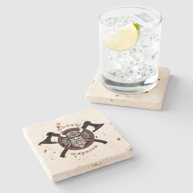 Norse Warrior Stone Coaster (Side)