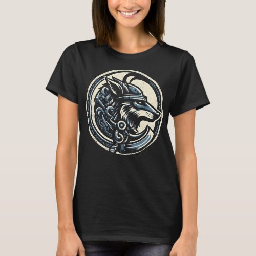 Norse Wolf Warrior Emblem T_Shirt