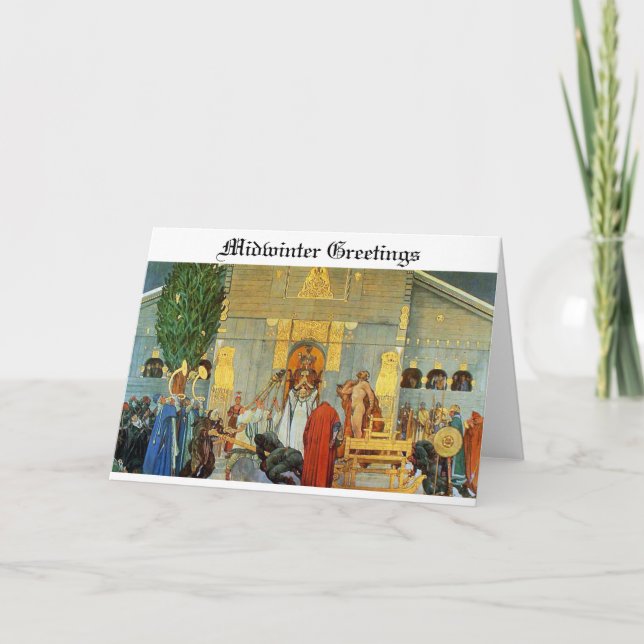 Norse Yule Card - Midwinter Blot (Front)