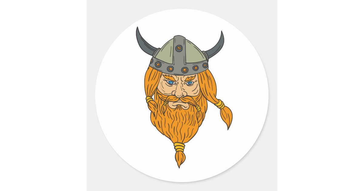 viking head drawings