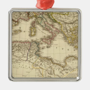 North Africa, Mediterranean Sea Metal Ornament