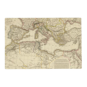 North Africa, Mediterranean Sea Placemat
