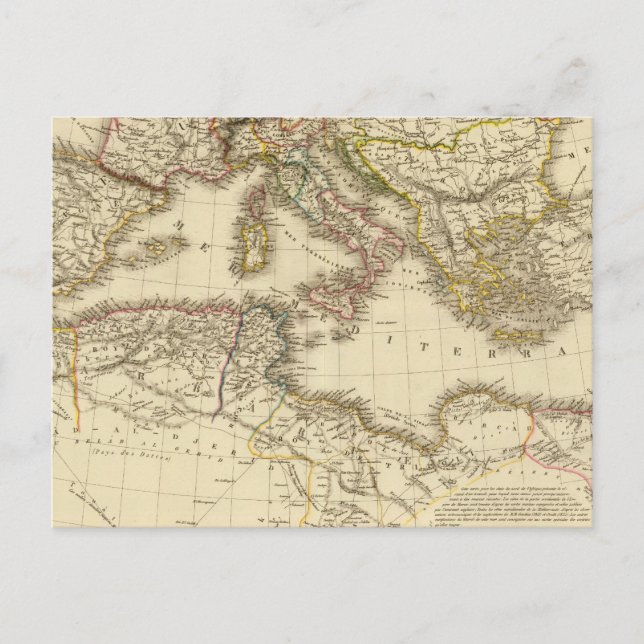 North Africa, Mediterranean Sea Postcard (Front)