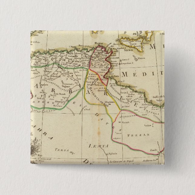 North Africa Pinback Button (Front)