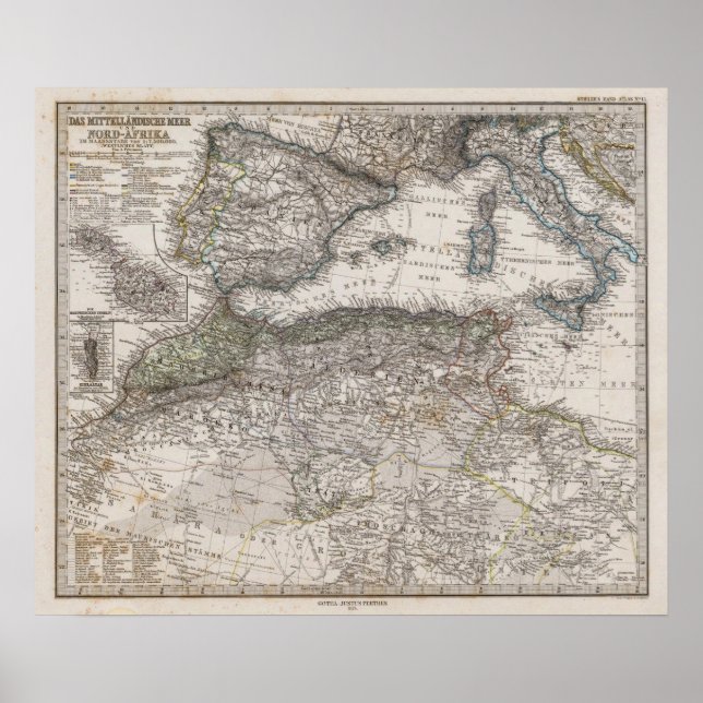 North Africa Region Map Poster (Front)