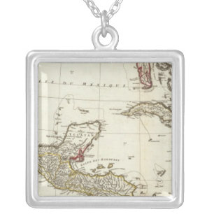 North America 1763 Boundaries Silver Plated Necklace