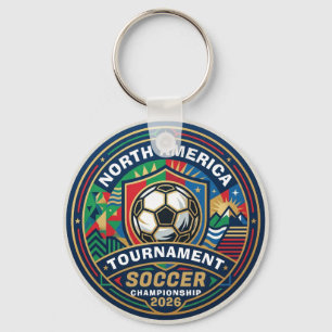 North America 2026 Soccer Tournament Keychain