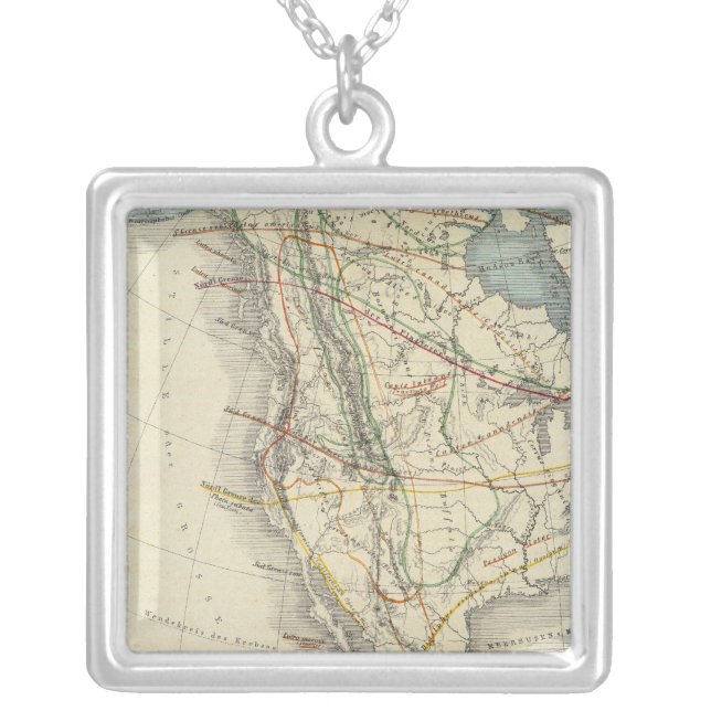 North America 24 Silver Plated Necklace (Front)