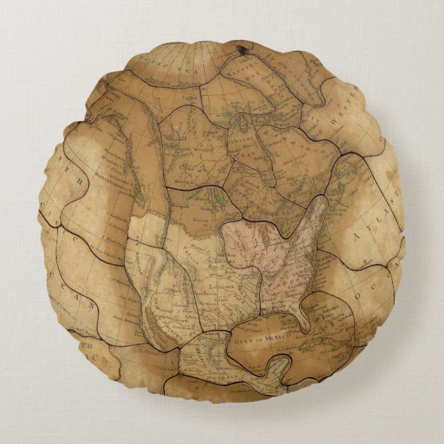 North America 29 2 Round Pillow (Front)