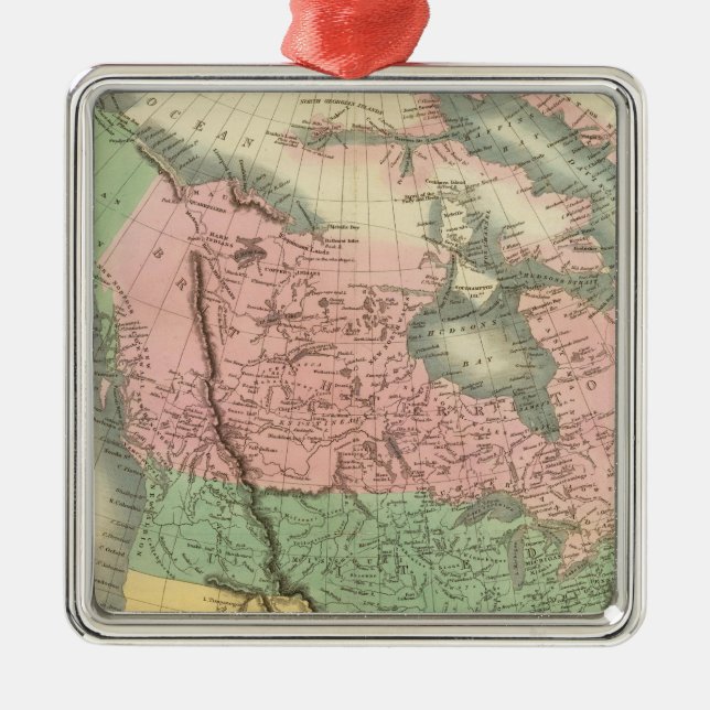 North America 2 Metal Ornament (Front)