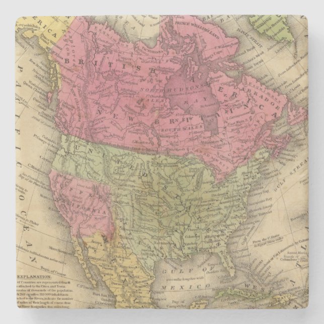 North America 36 Stone Coaster (Front)